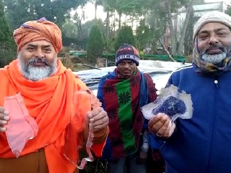अमरकंटक में तापमान 1.2 डिग्री, मैदान की घास में जमी ओस