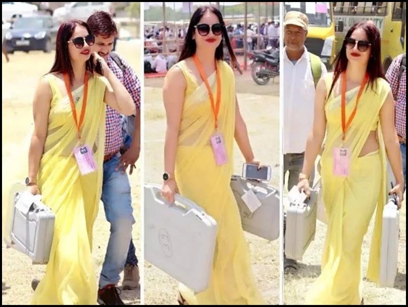 UP Election 2022: याद है वो पीली साड़ी वाली मतदान कर्मी रीना द्विवेदी, अब बदल गया लुक, फिर स्टाइलिश अंदाज में ड्यूटी पर तैनात