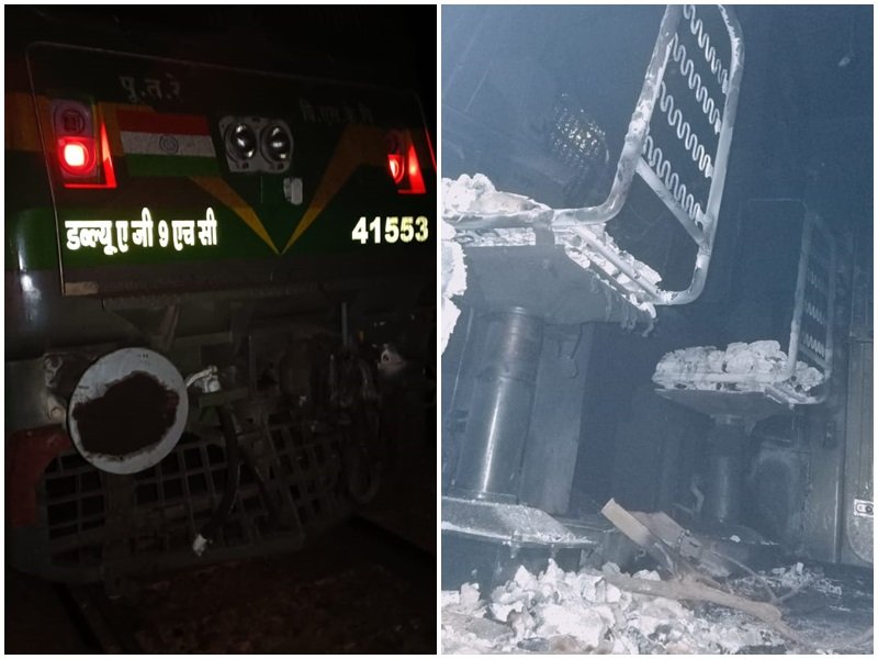 छत्तीसगढ़ में नक्सली वारदात : बीती रात नक्सलियों ने मालगाड़ी के इंजन में लगाई आग