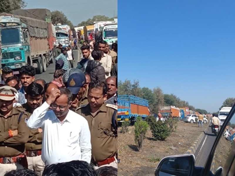 Mandsaur Road Accident: मंदसौर में ट्रक की टक्कर से बाइक सवार युवक की मौत, फोर लेन पर लगाया जाम