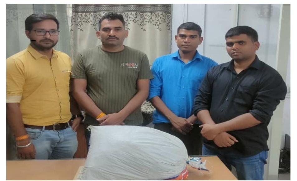 क्राइम ब्रांच टीम द्वारा अवैध मादक पदार्थ गांजा की तस्करी करने वाले तस्कर को किया गिरफ्तार, 10 किलो कीमती 1 लाख रुपय का गांजा जप्त