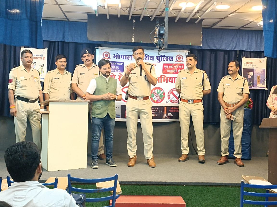 थाना एम.पी. नगर पुलिस द्वारा चलाया गया नशे से सतर्कता का अभियान