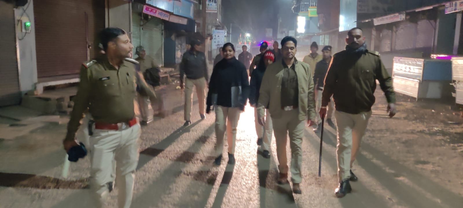 पुलिस अधीक्षक विदिशा के निर्देशन में कांबिंग गश्त किया गया