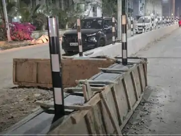 भोपाल में अजब-गजब डिवाइडर…विरोध होने पर तोड़ा