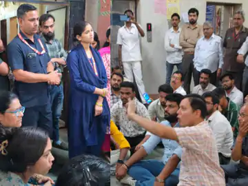 सतपुड़ा में बाबू को सस्पेंड किए जाने पर नारेबाजी, प्रदर्शन