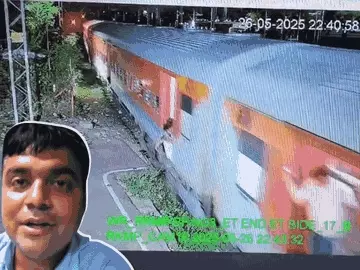 भोपाल में चलती ट्रेन में चढ़ने पर फिसला युवक