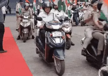 भोपाल में नगरीय पुलिस ने तिरंगा यात्रा का आयोजन किया