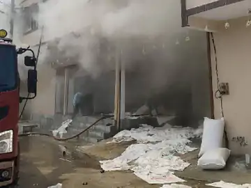 भोपाल की करोंद मंडी में भीषण आग