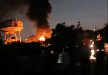 भोपाल के शाहजहानी पार्क के बायो गैस प्लांट में आग