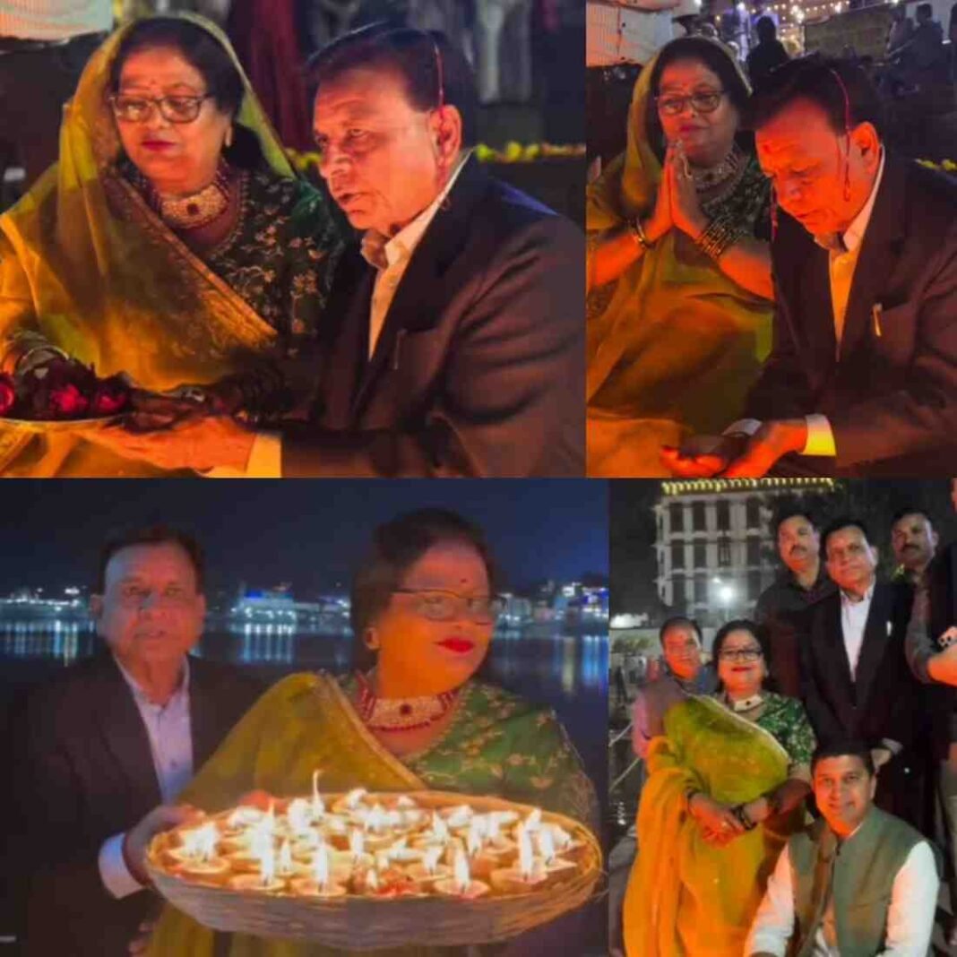मध्य प्रदेश के उपमुख्यमंत्री जगदीश देवड़ा ने पत्नी रेनू देवड़ा के साथ पुष्कर में की देव प्रबोधिनी एकादशी की पूजा