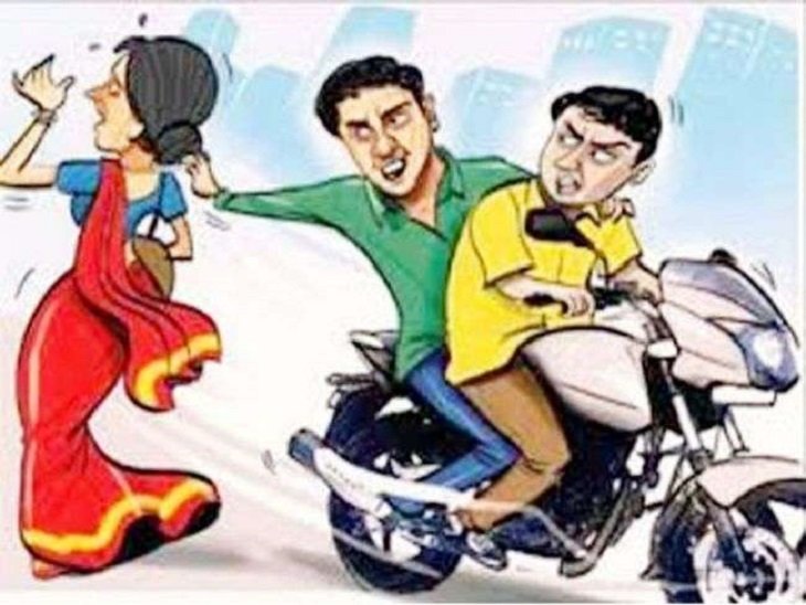 मंदिर जा रही महिला का मंगलसूत्र लूटा