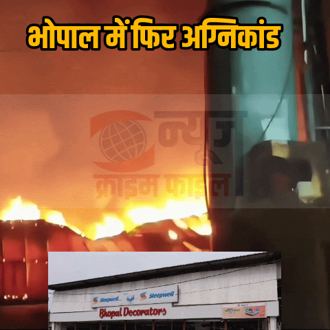 भोपाल में देर रात लकड़ी के कारखाने में भीषण आग, लाखों का सामान जलकर खाक