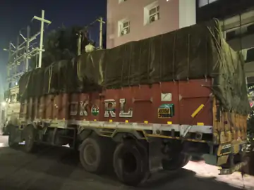 70 लाख की सुपारी से भरा कर्नाटक का ट्रक जब्त