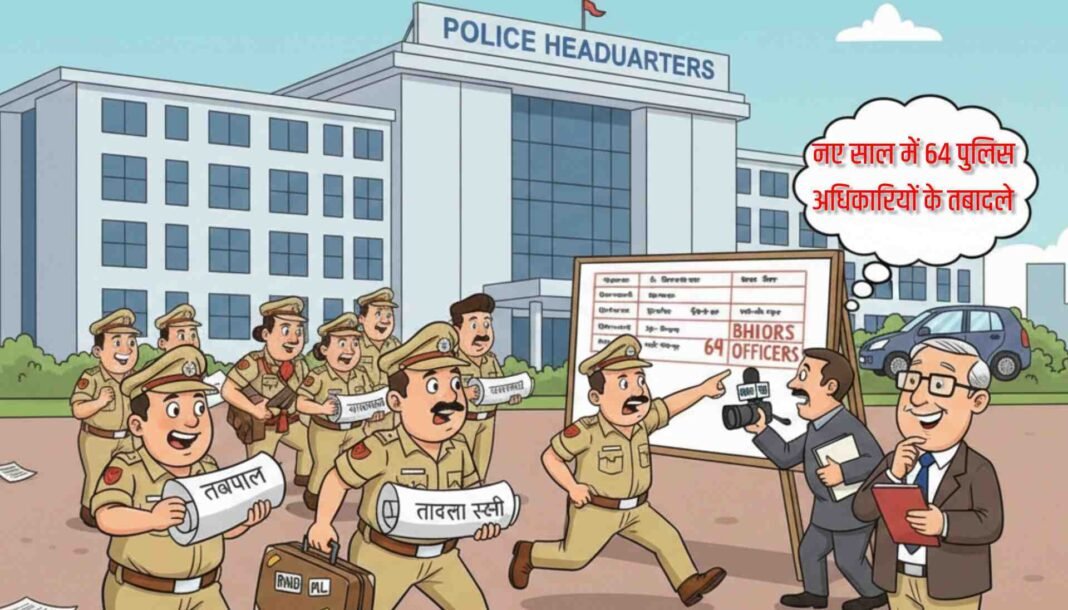 MP पुलिस में बड़ा प्रशासनिक फेरबदल: नए साल में 64 पुलिस अधिकारियों के तबादले, फील्ड से लेकर मुख्यालय तक बदले चेहरे