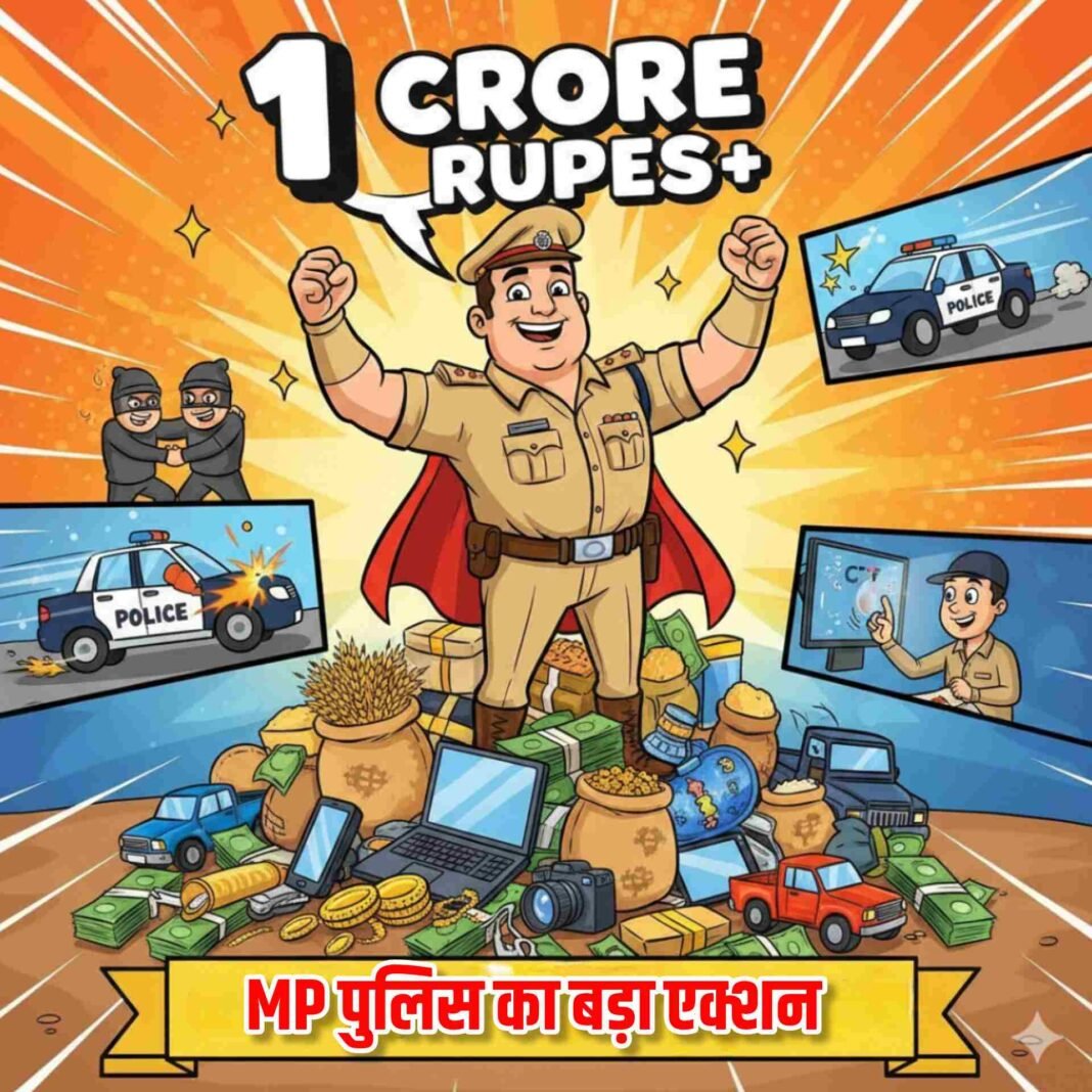 प्रदेश में संपत्ति संबंधी अपराधों पर पुलिस की प्रभावी कार्रवाई, 1 करोड़ से ज्यादा का माल जब्त