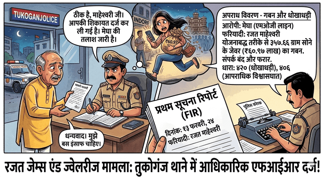 ज्वैलरी फर्म से 61 लाख के जेवर लेकर महिला कर्मचारी फरार, केस दर्ज