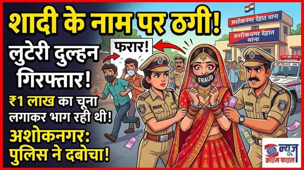 शादी के नाम पर ठगी: दुल्हन बनी लुटेरी गिरफ्तार, एक लाख की चपत लगाई