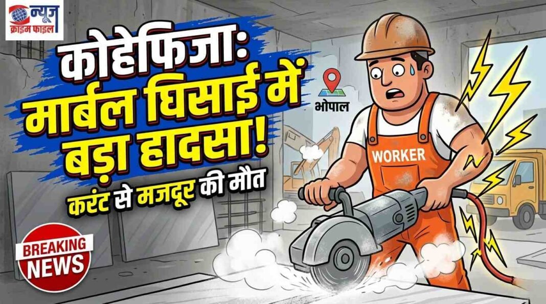 भोपाल: कोहेफिजा में मार्बल घिसाई के दौरान मजदूर की करंट लगने से मौत
