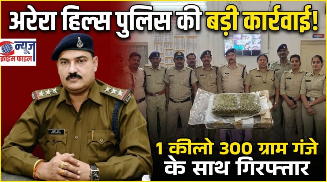 अरेरा हिल्स पुलिस की बड़ी कार्रवाई, 1 किलो 300 ग्राम गांजे के साथ तस्कर गिरफ्तार