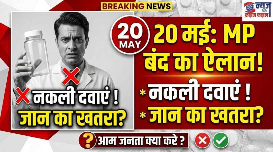 ऑनलाइन दवाओं के विरोध में कल प्रदेश भर के मेडिकल स्टोर रहेंगे बंद