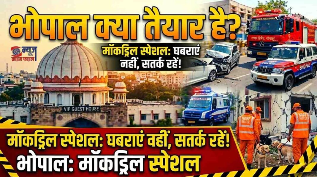 भोपाल में आज आपदा प्रबंधन की मॉकड्रिल: सायरन की आवाज और हूटरों से न घबराएं, प्रशासन ने की शांति की अपील