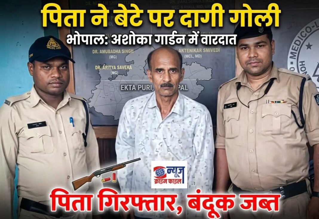 भोपाल: पारिवारिक कलह में पिता ने बेटे पर दागी गोली, बाल-बाल बचा किशोर