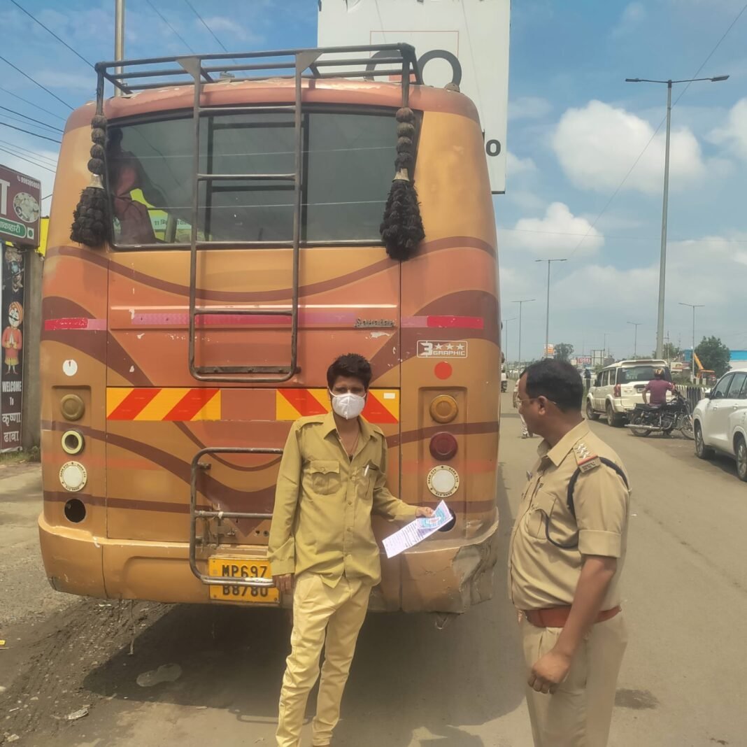 नादरा बस स्टैंड और 11 मील क्षेत्र में बसों पर बड़ी कार्रवाई, 4 बसें जब्त और 58 हजार का जुर्माना