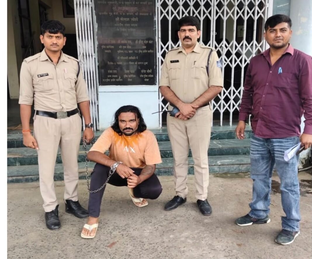 जिला बदर आदेश तोड़ने वाला आरोपी गिरफ्तार, टीटी नगर पुलिस की कार्रवाई